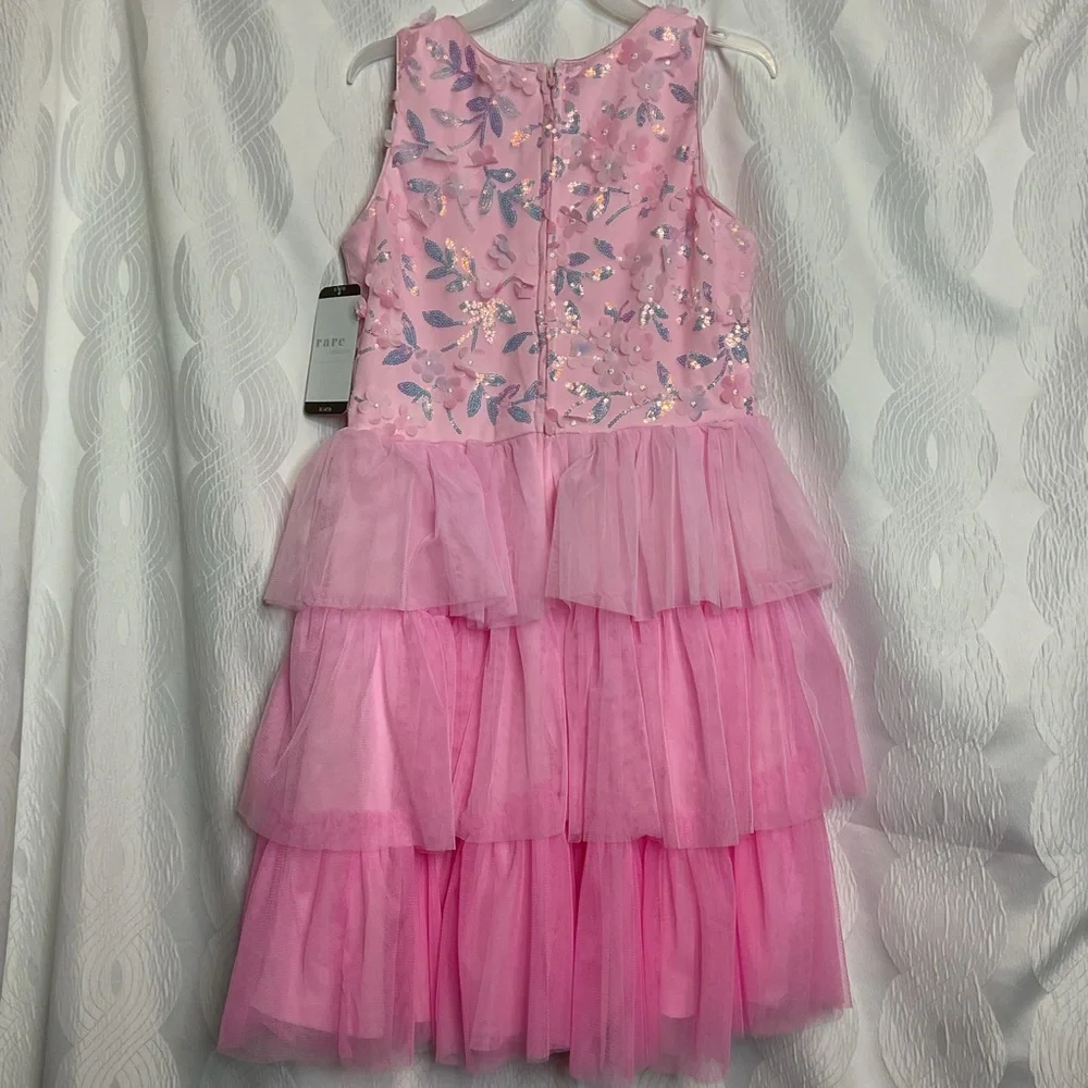 Rare Editions size 14/16  pink sequin dress NWT